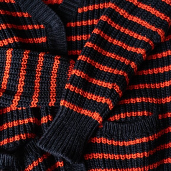 Tommy Hilfiger Red and Blue Waffle Knit Cardigan Sweater Sz M - Picture 2 of 5